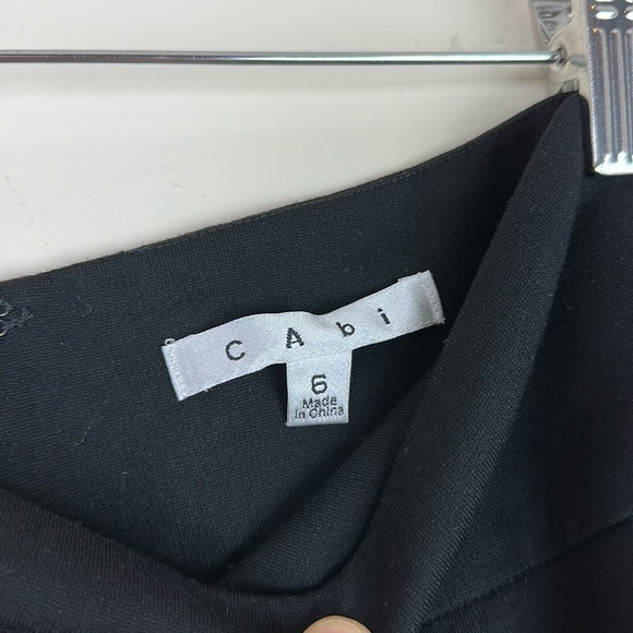 Cabi Woman’s Size 6 Skirt Ponte Knit Stretch Black Zipper Back - Picture 3 of 7